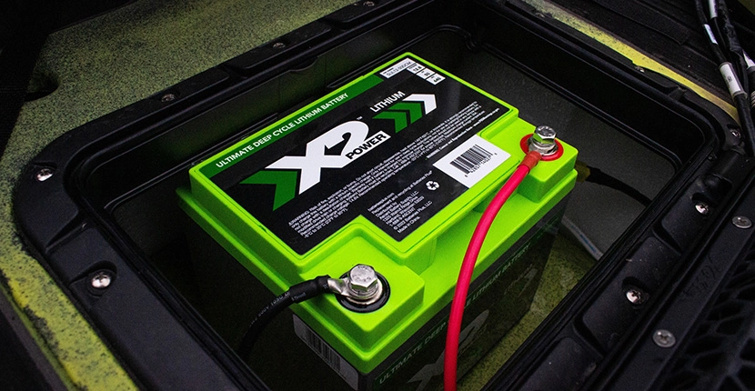 X2Power Lithium battery hooked up