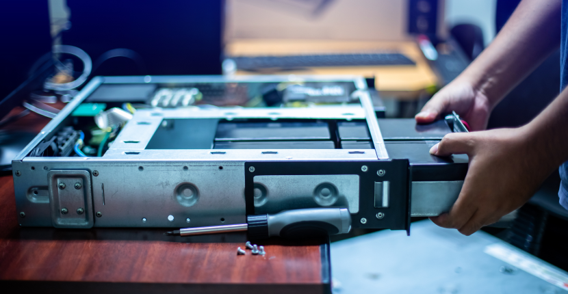 Replacing the batteries of UPS for emergency power supply