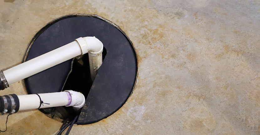 overhead of a sump pump