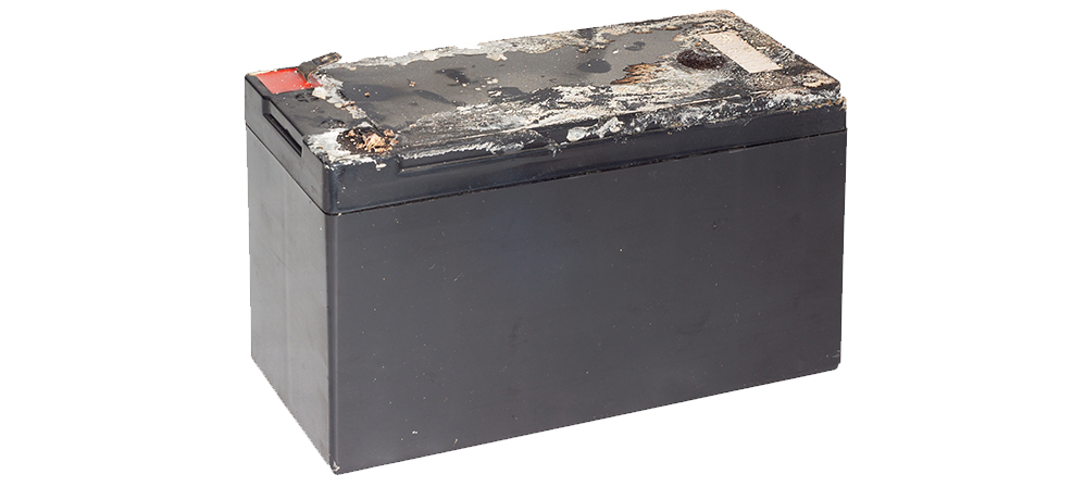 SLA battery with corrosion