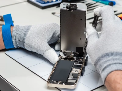 Working on a phone