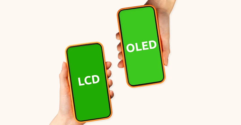 LCD and OLED screen brightness comparison