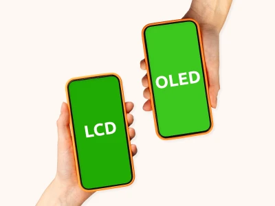 LCD and OLED screen brightness comparison