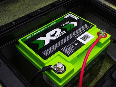 X2Power Lithium battery hooked up